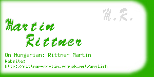 martin rittner business card